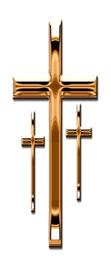 640 DLJ-517-CP-WT Copper 3 Crosses White
